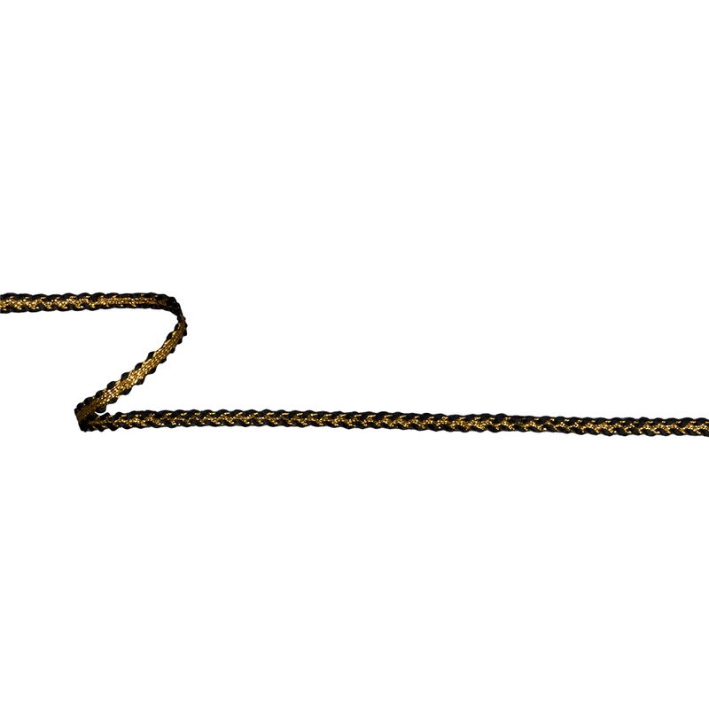 Black Gold Metallic Braid