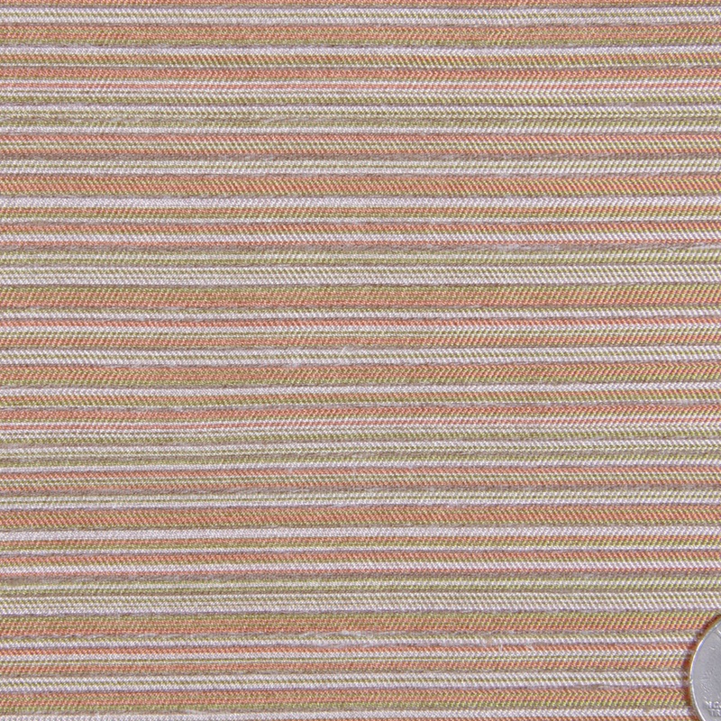 Dressy Italian Cream/Salmon/Olive Silk Woven
