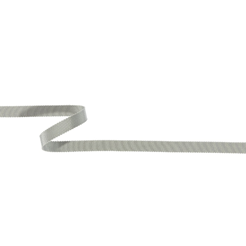 Light Gray Recycled Polyester Petersham Grosgrain Ribbon – 9mm