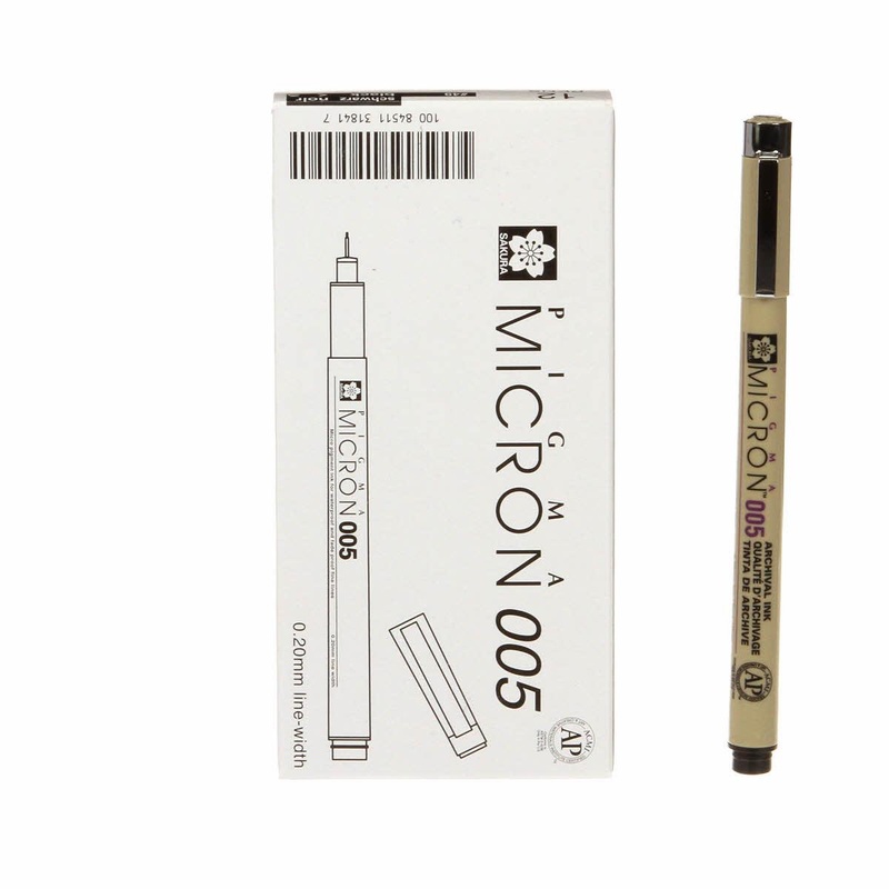 Pigma Micron Pen Black .45mm Size 05 – ONE Pen