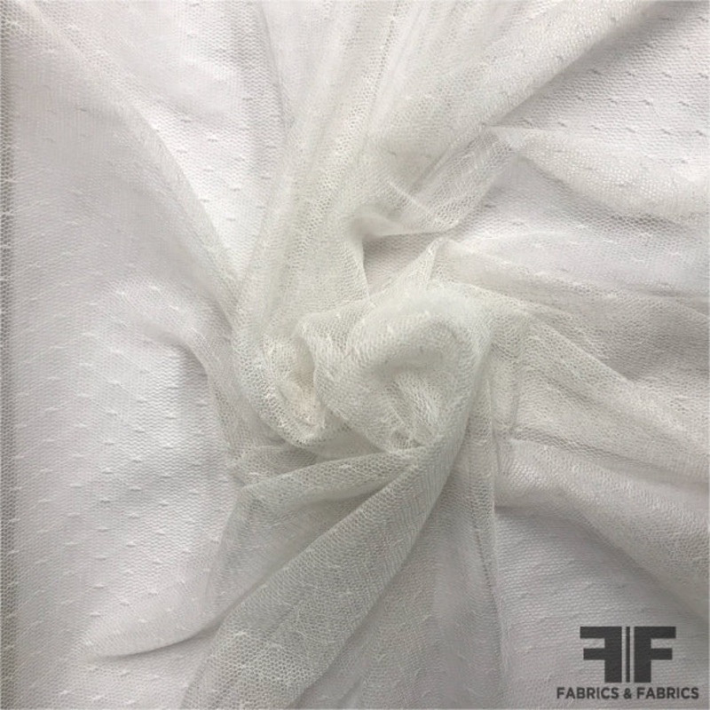 Point D’esprit Netting – Ivory Fabric by the Yard