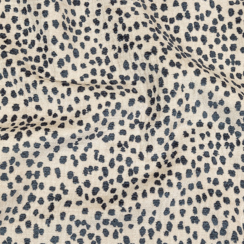 Sapphire Raised Spots Acrylic Chenille Woven
