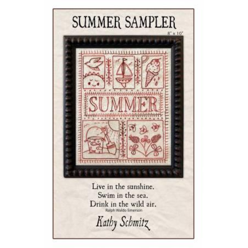 Summer Sampler Embroidery Pattern by Kathy Schmitz