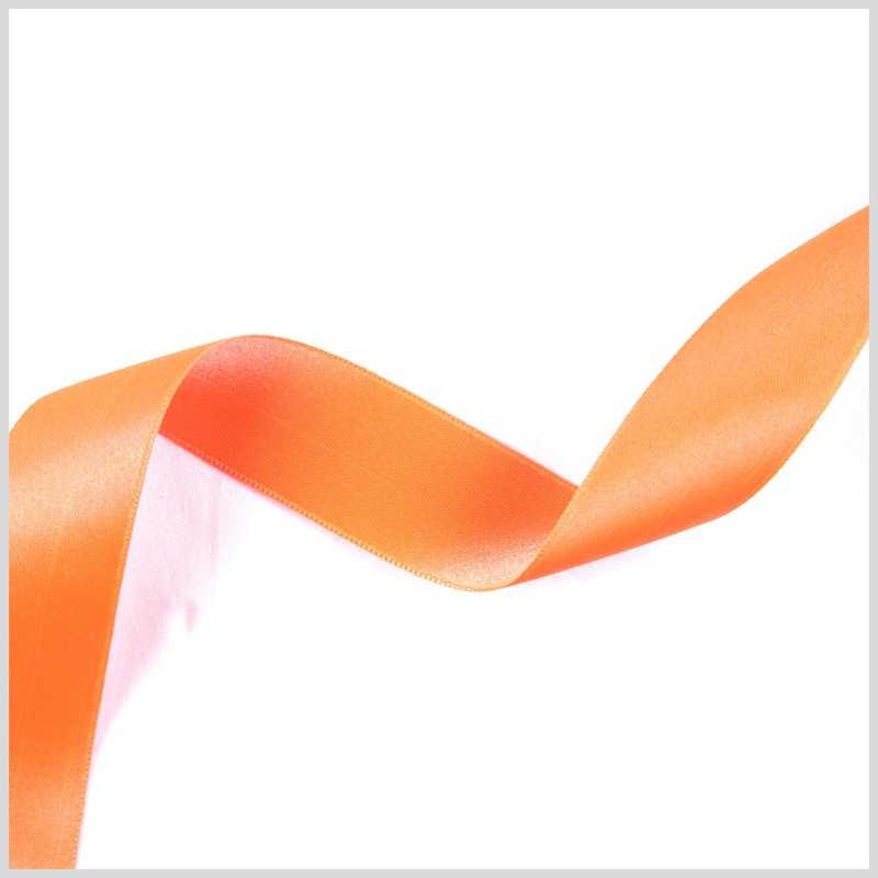 1.5″ Neon Orange Double Face French Satin Ribbon