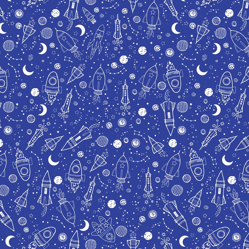 Blue Space Galaxy Out of Orbit Glows in the Dark