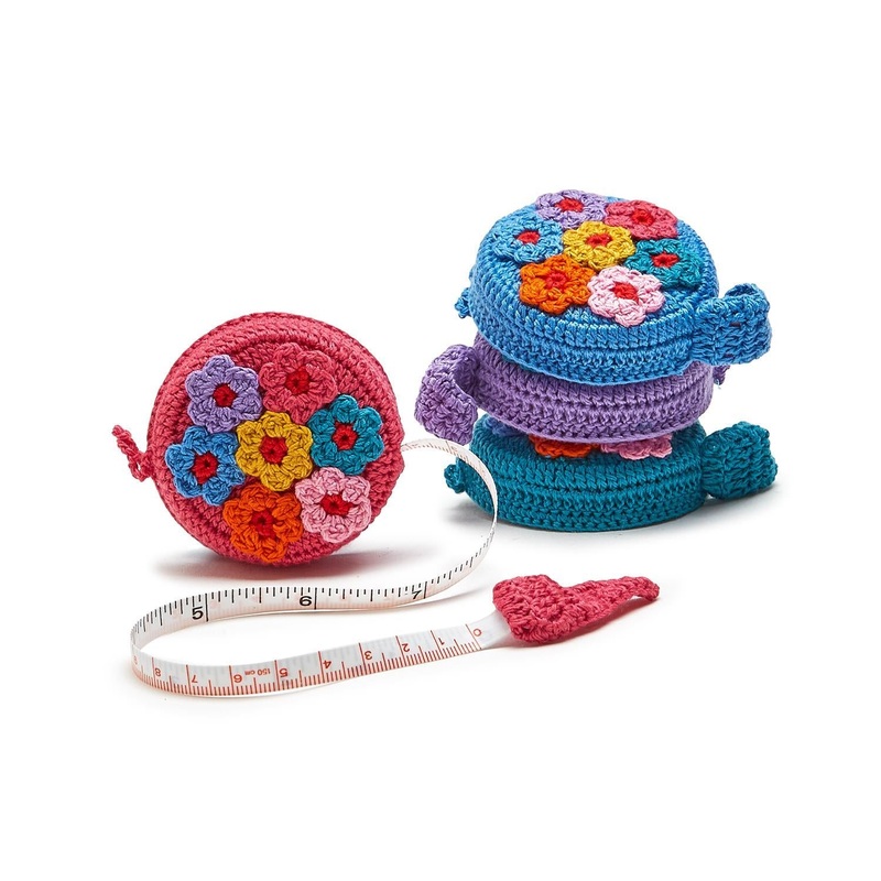 Floribunda Hand-Crocheted Measuring Tape Pink