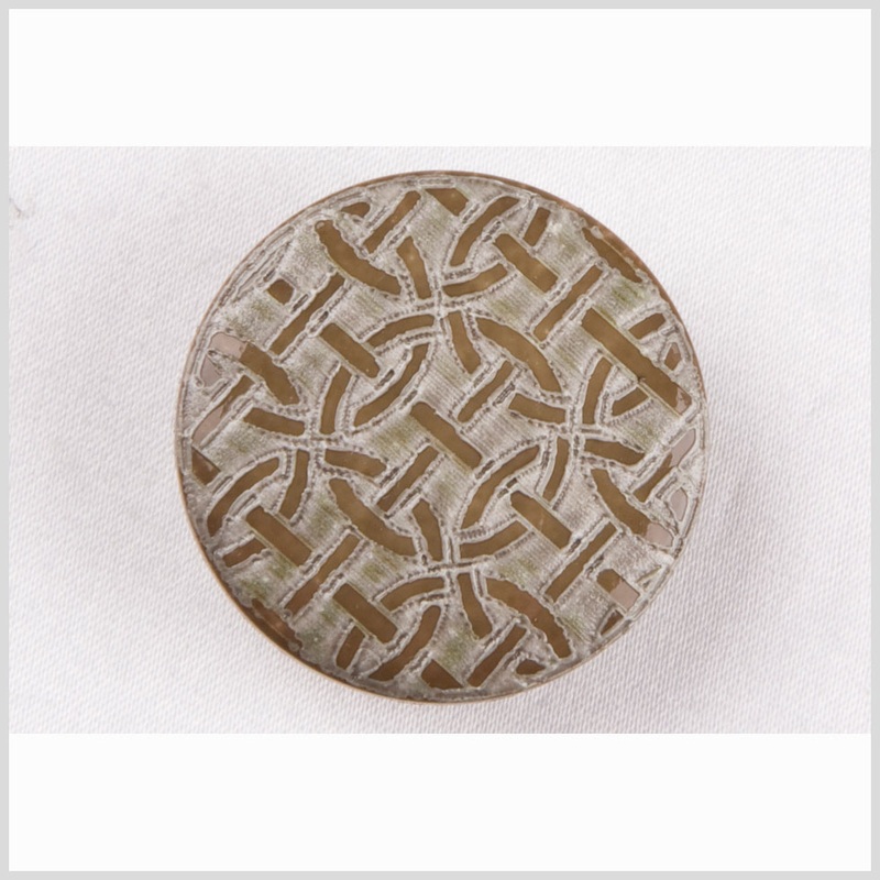 Green Gray Plastic Coat Button – 44L/28mm