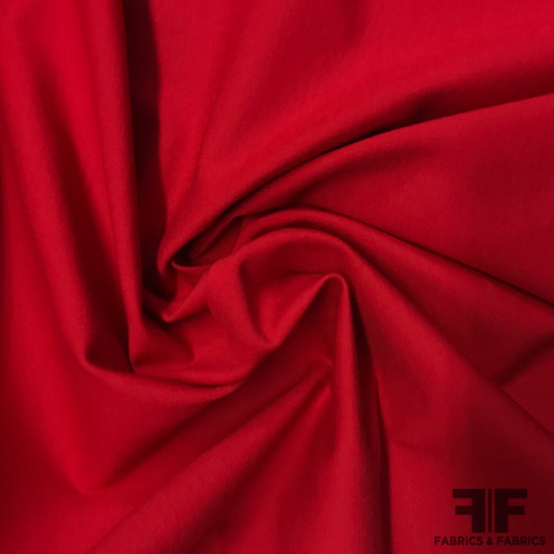 Italian Stretch Rayon Nylon Ponte Knit – Red Fabric by the Yard