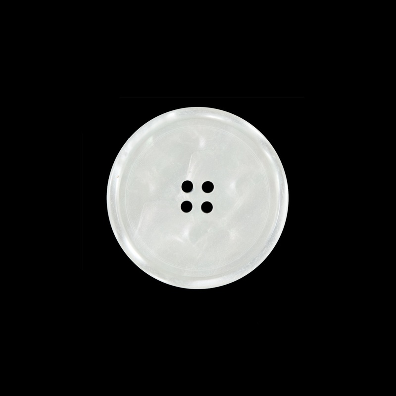 White Iridescent Plastic Button – 32L/20mm