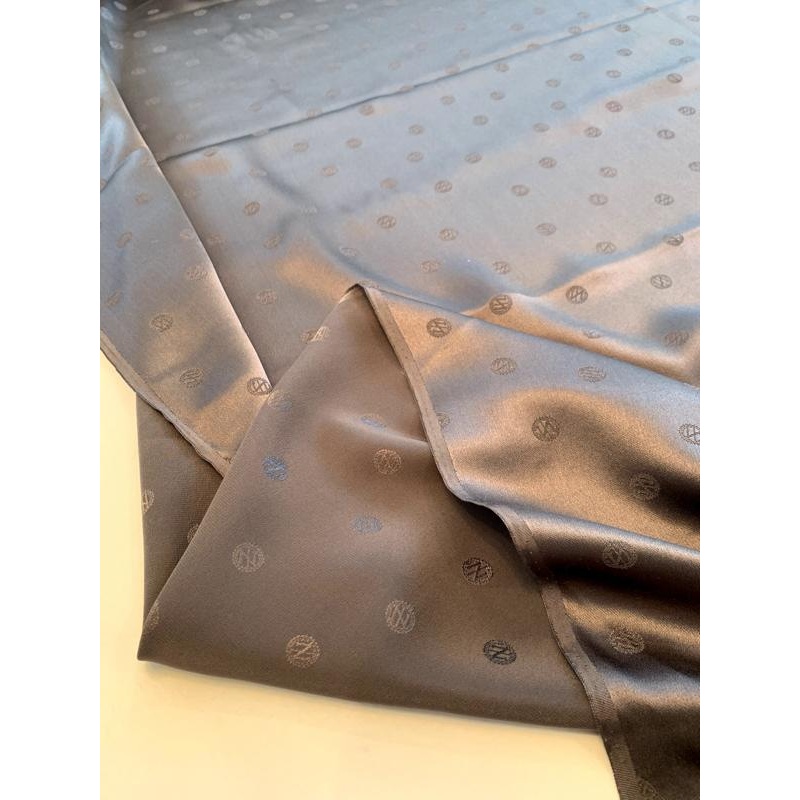 Zac Posen Monogram Z Silk Jacquard – Dark Clay Grey Fabric by the Yard