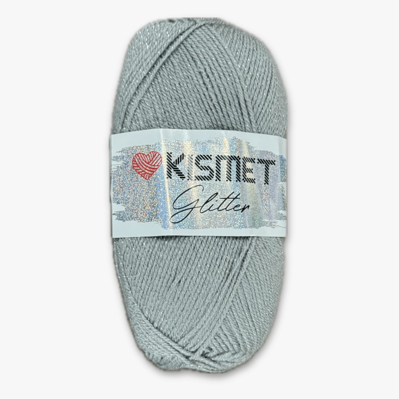Glitter Dbl Knit Grey #4