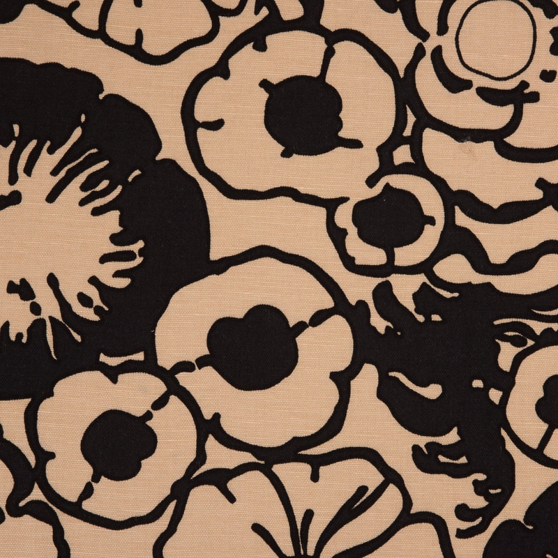 Marzipan/Black Floral Printed Woven