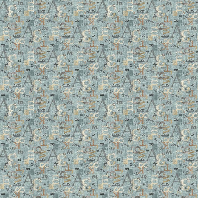 My Type / Letter Mix in Light Teal