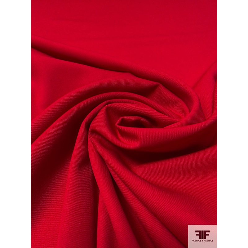 Solid Wool Gabardine Suiting – Red Fabric by the Yard