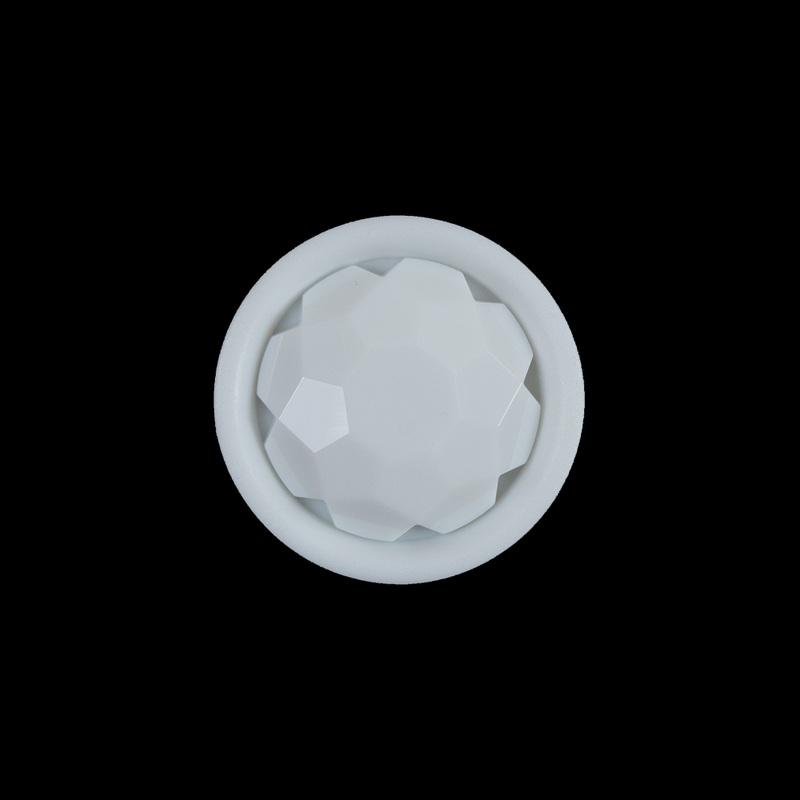 White Plastic Gem Shank-Back Button – 32L/20mm