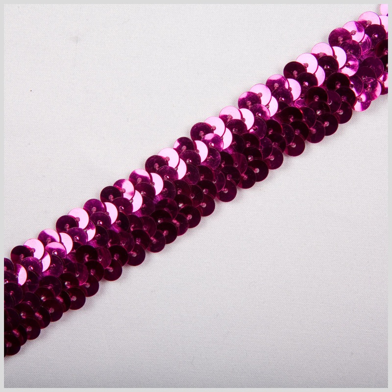 1″ Fuchsia Stretch Sequin