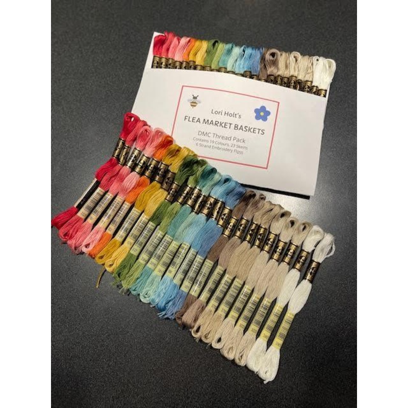 DMC – Flea Market Baskets Thread Set – 19 Colours – 23 Skeins –  Lori Holt