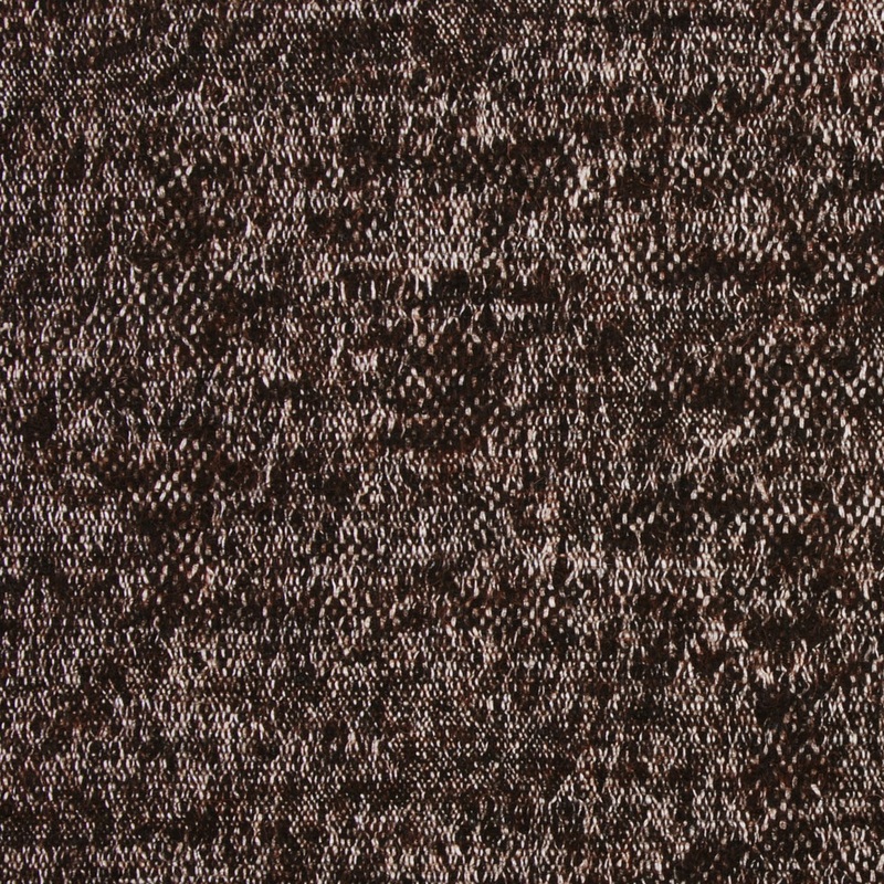 Italian Classic Brown Abstract Wool and Linen Woven