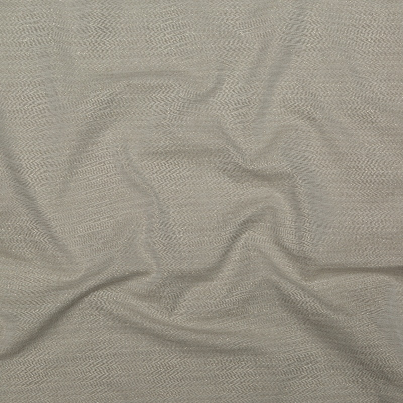 Italian Winter Twig, Gray and Metallic Gold Herringbone Cotton Suiting