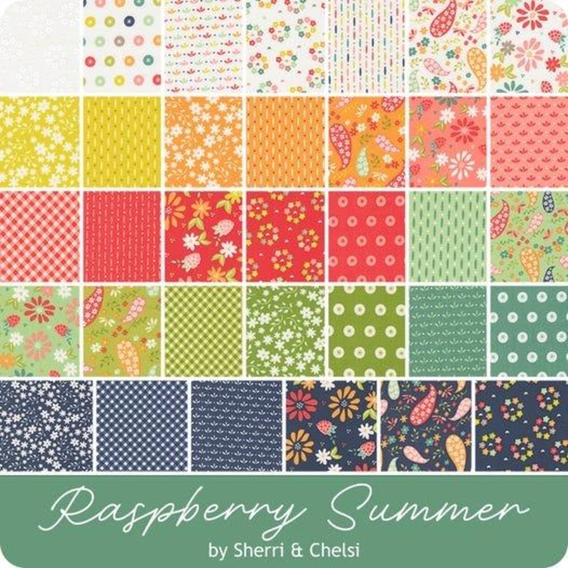 Raspberry Summer – Fat  Eighth Bundle – 34 pieces – 9.75″ x 21″ each