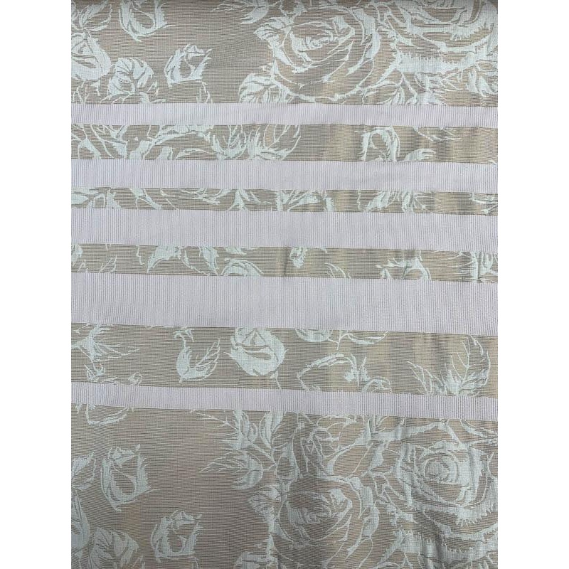 Reversible Floral Linear Design Ottoman Brocade – Pink / Peach / Mustard Fabric by the Yard