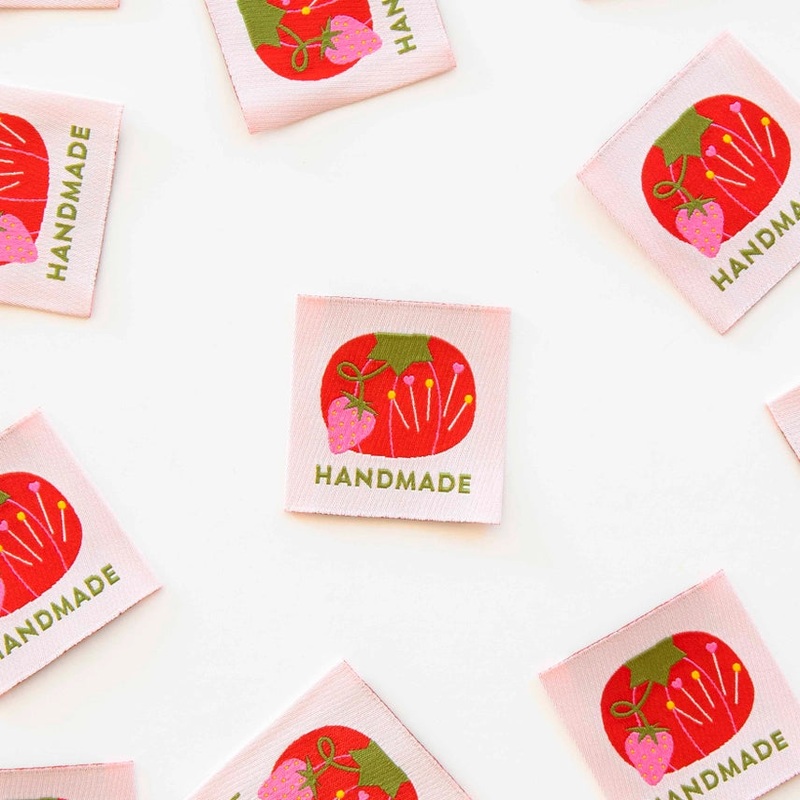 Tomato Pin Cushion Sew-In Labels