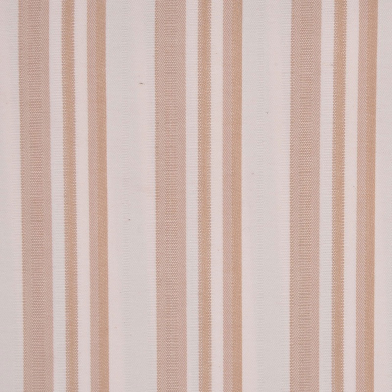 Italian Cream and Tan Striped Cotton Suiting