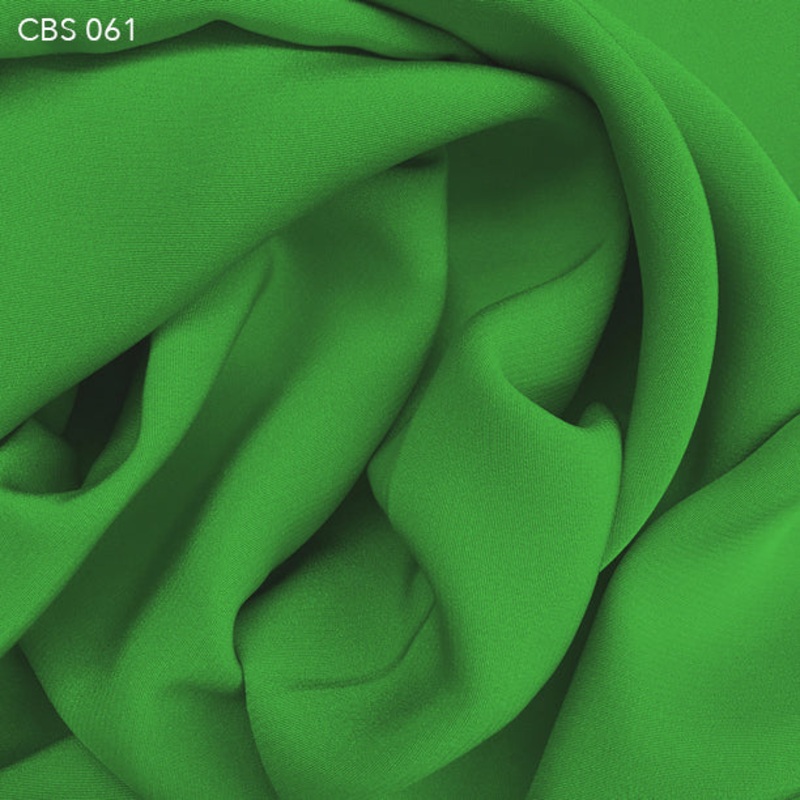 Silk Crepe Back Satin – Bright Green Fabric by the Yard
