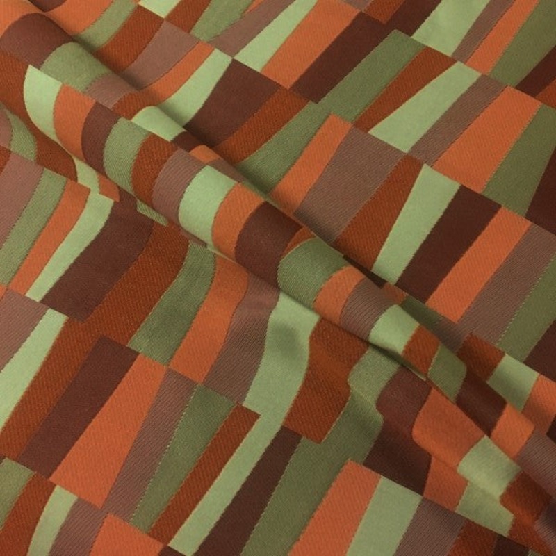 Sina Pearson Layers Persimmon Geometric Orange Upholstery Fabric Order Product