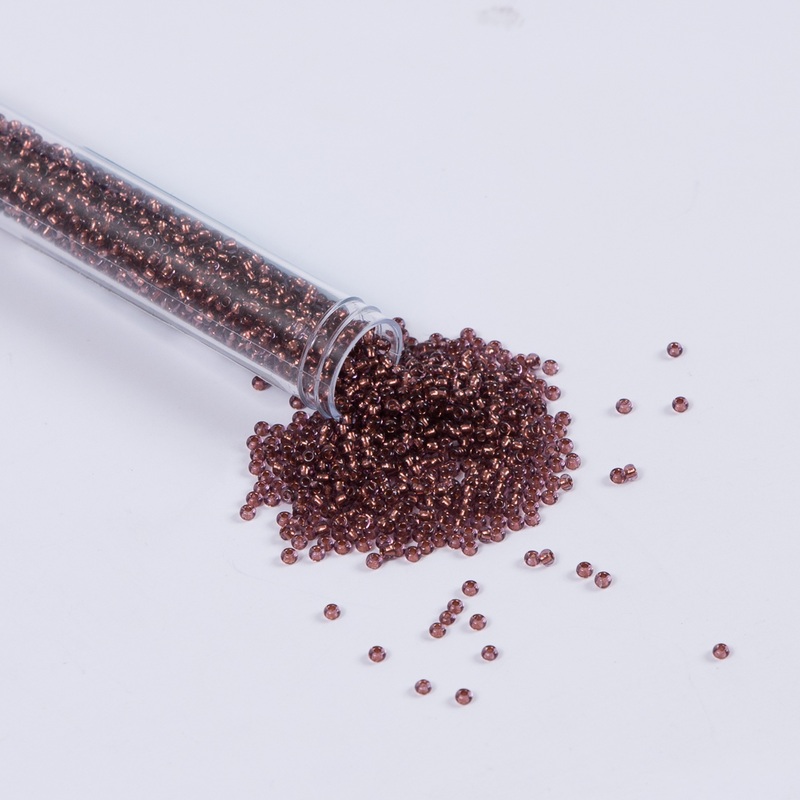 Copper Lined Amethyst Czech Seed Beads – Size 10