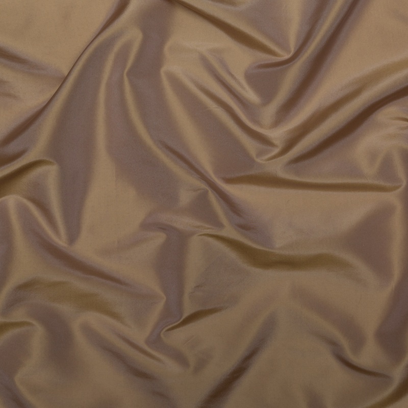 Iridescent Beige Silk Taffeta