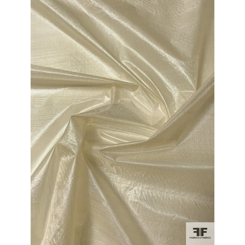 Italian Solid Gauzy-Look Silk Organza – Ivory Fabric by the Yard