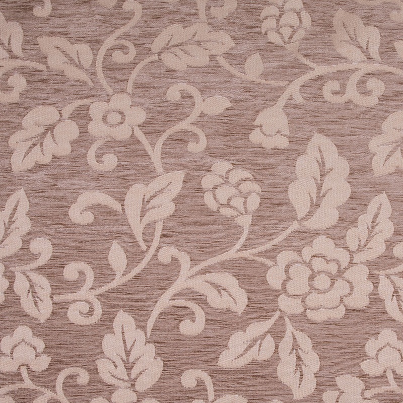 Beige Floral Chenille