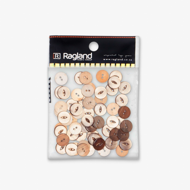 Buttons Fish Eye Light Brown – 19mm