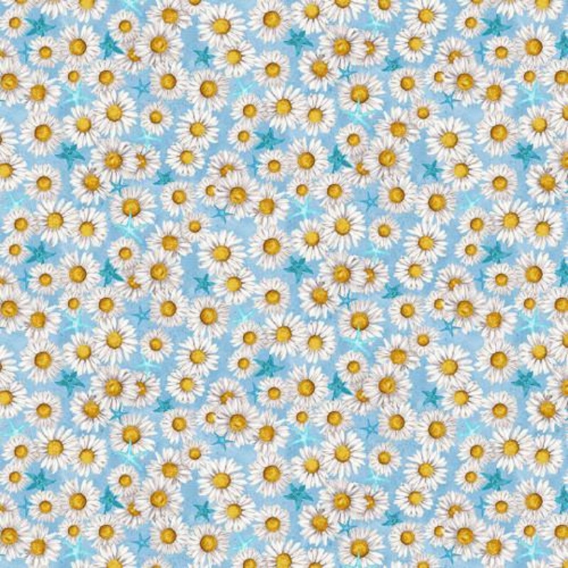 CLEARANCE – Beach Bound – 603-11 – Daisy Allover – Blue