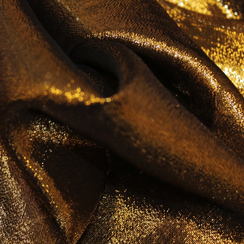 Metallic Lam – Black/Gold Fabric by the Yard