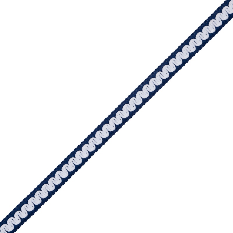 Navy and White Woven Trim – 0.75″