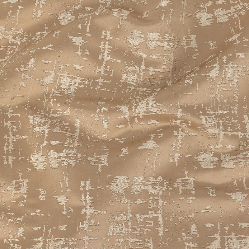 Satin-Faced Drapery Jacquard – Caramel Abstract – British Imported