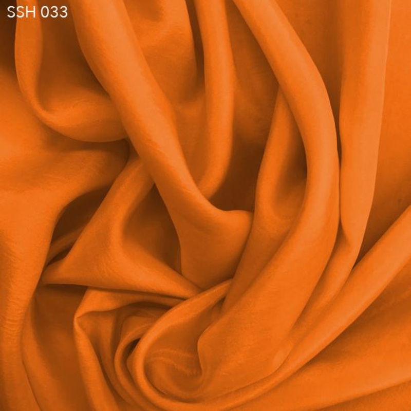 Silk Habotai (China Silk) – Citrus Orange Fabric by the Yard