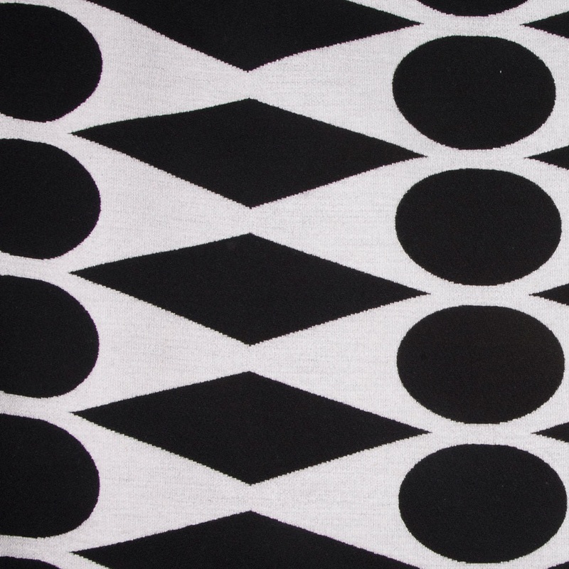 White/Black Geometric Chenille