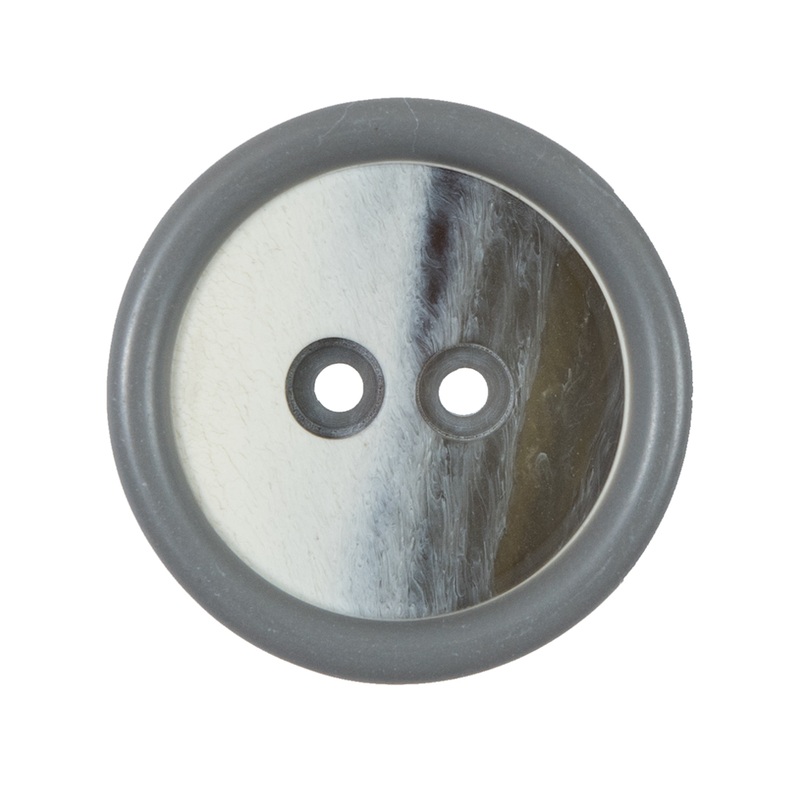 Gray 2-Hole Plastic Button – 44L/28mm