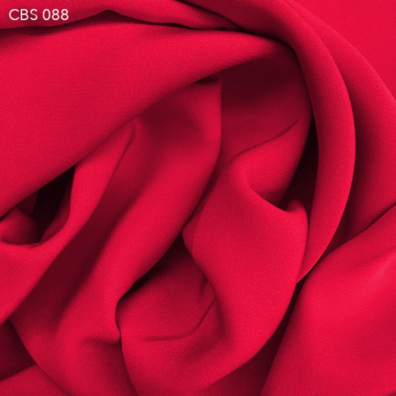 Silk Crepe Back Satin – Strawberry Red Fabric by the Yard