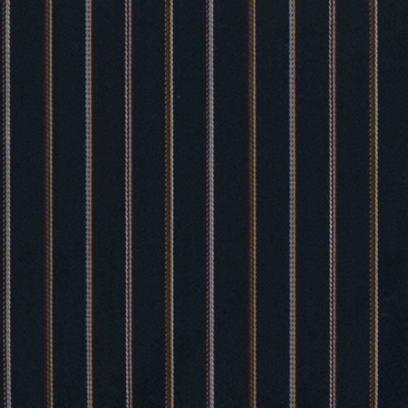 Gramercy Navy Striped Blue Wool Tan Upholstery Fabric Order Product