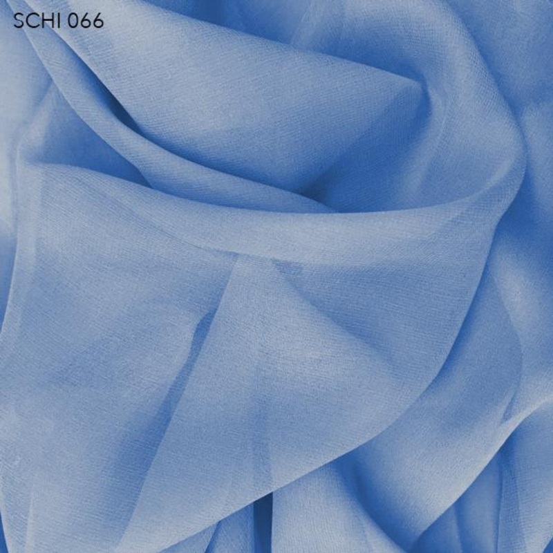 Silk Chiffon – Sporty Blue Fabric by the Yard