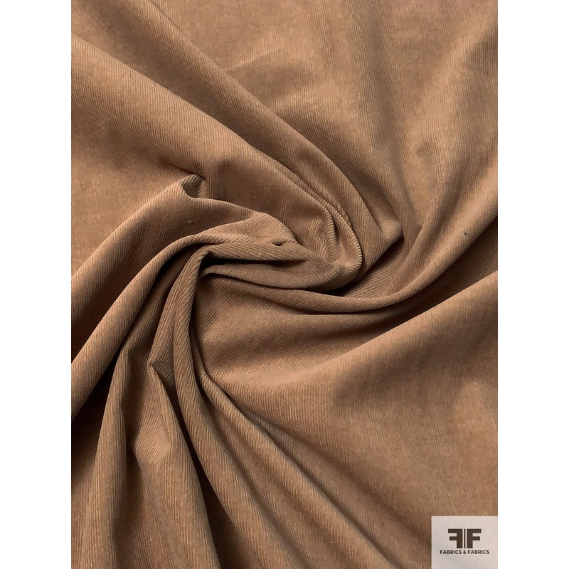 Solid Pinwale Cotton Corduroy – Dark Nude Fabric by the Yard