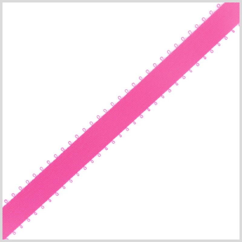 3/8″ Shocking Pink Double Face Feather Edge Satin Ribbon