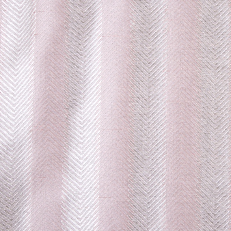 Baby Pink/Cream Stripes Shantung   /Dupioni