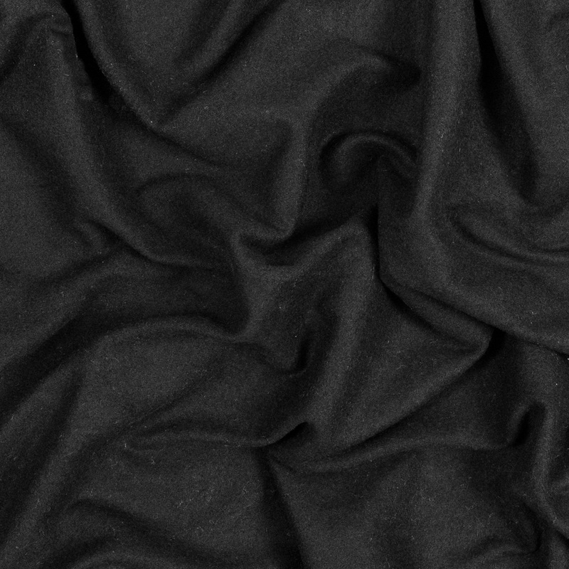 Bamboo and Cotton Stretch Knit Fleece – Black – Jessamyn Collection