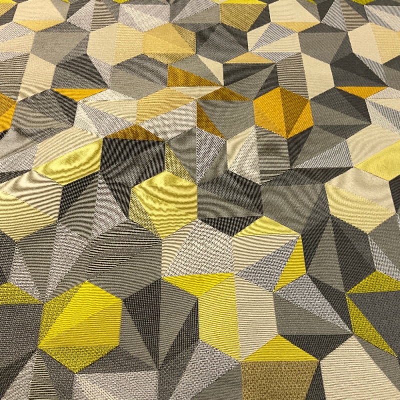 CF Stinson Hexie Ochre Yellow Upholstery Fabric Order Product