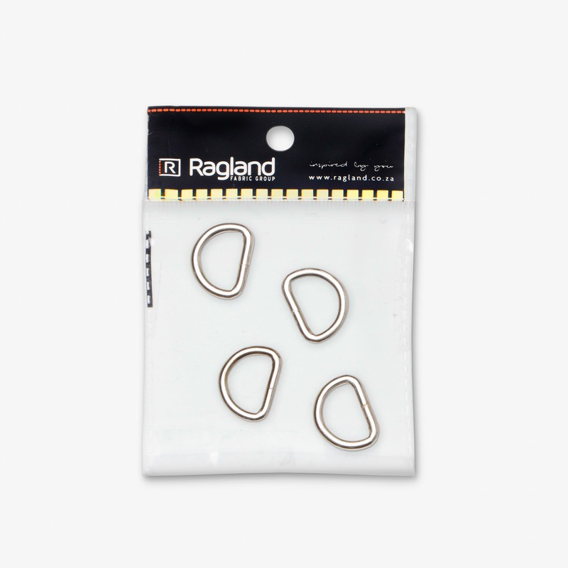 D-Ring Metal 15mm Pack of 4